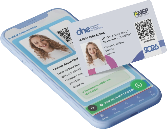 Carteira de Estudante DNE com Frete Grátis